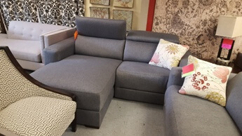 Jason Furniture Pocono Slate Fabric One-Arm Recliner
