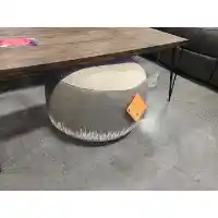 Nourison Grey Pouf Ottoman