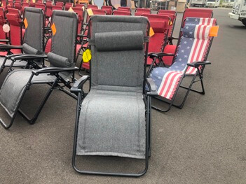 Outdoor Premium Oversized Charcoal Zero-Gravity Recliner