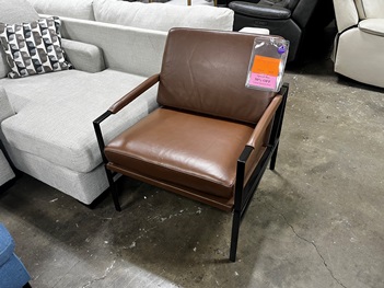 Ashley Puckman Saddle Brown Accent Chair