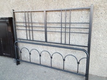 Squared Metal Queen Headboard