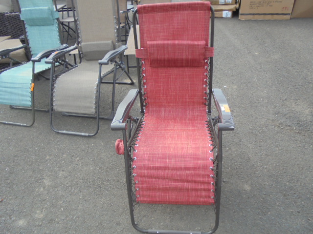 Red Zero-Gravity Outdoor Recliner