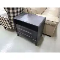 Dark Cappuccino Finish Nightstand with Open Shelf