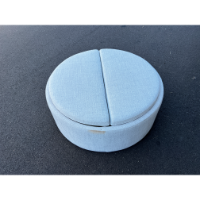 Jonathan Louis Magnolia Ivory Fabric Large  Storage Ottoman (blemished)