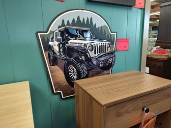 Metal Jeep Rubicon Wall Art