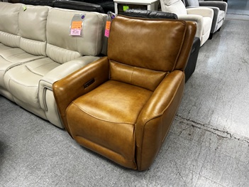 Violino Rangers Russett Leather Dual Power Recliner