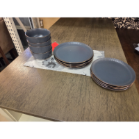 Safdie Black Stoneware 12-Piece Dinnerware Set (service for 4)