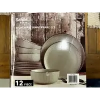 O+B Options Sage 13-Piece Dinnerware Set (service for 4)(missing 2 salad plates & 1 bowl)