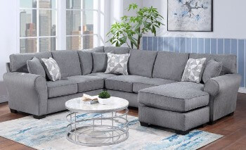 Porter Savannah Gray Sectional with Reversible Chaise