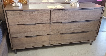 Modus Berkeley Rustic Grey Finish 6-Drawer Dresser