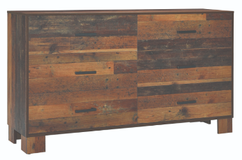 Coaster Sidney Rustic Pine Wood-Look Dresser