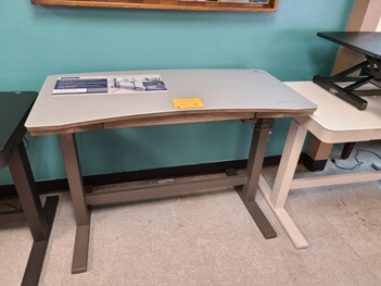 Twin Star Silver 47-Inch Power Adjustable Sit/Stand Desk