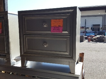 Homelegance Silver 2-Drawer Nightstand
