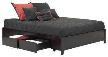 Modus Simple Espresso Finish Queen Storage Bed