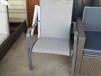 Silver Mesh Stacking Chair