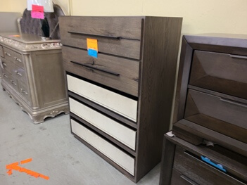 Modus Orwell Shadow Grey Chest (blemish - missing some drawer fronts)