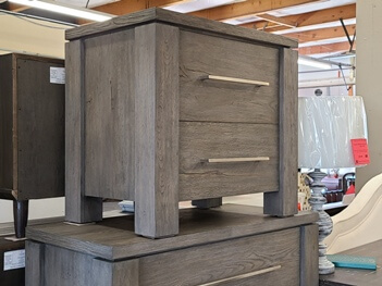 Modus Smoke Grey Rustic Nightstand (blemish on corner)