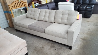Jonathan Louis Beige Sleeper Sofa (mismatched cushion)