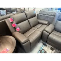 Jason Furniture Weston Dual Power Reclining Loveseat in Splash Chocolate Microsuede
