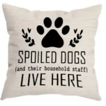 SPOILED DOGS Fabric Throw Pillow
