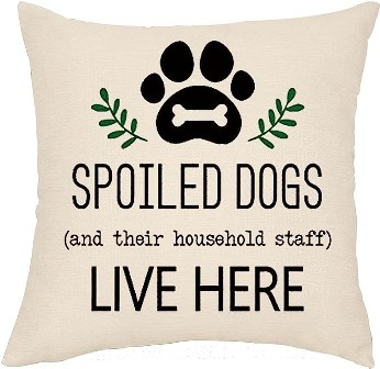 SPOILED DOGS Fabric Throw Pillow