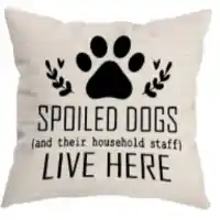 SPOILED DOGS Fabric Throw Pillow