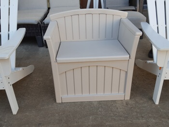 Outdoor Beige Plastic Storage Chair