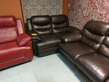 Spectra Teton Dark Brown Leather Power Reclining Loveseat