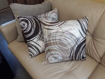 Taupe Abstract Circles Throw Pillows (set of 2)