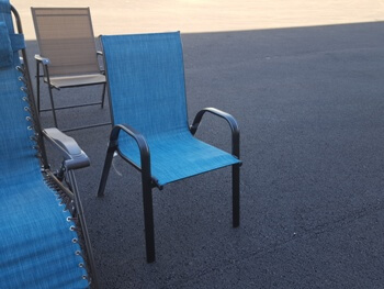 Outdoor Turquoise Mesh Arm Chair (blemish)