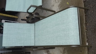 Outdoor Light Teal Mesh Chaise Lounge