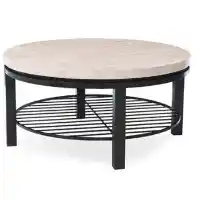 Bernhardt Capri Round Marble Top Coffee Table