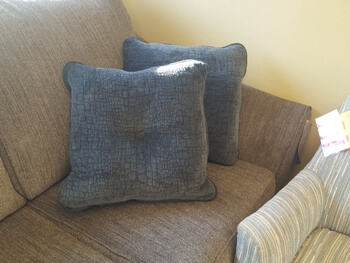 Ashley Plush Navy Blue Textured Throw Pillows (set of 2)