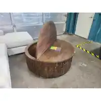 Viewpoint Brown Round Lift-Top Coffee Table