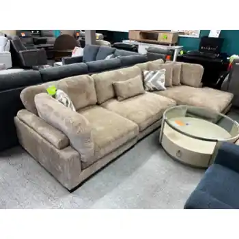 Homelegance Tinley Brown Textured Microfiber 3-Piece Sectional with Reversible Chaise