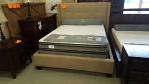 Modus Geneva Madeleine Tumbleweed Tweed Squared King Bed