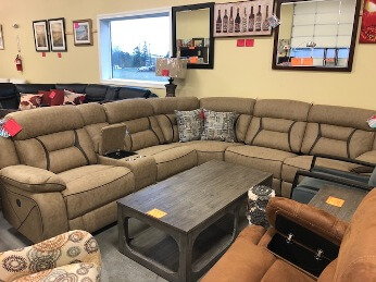 Coaster Houston Two-Tone Beige Microsuede 3-Piece Power Reclining Sectional with Console