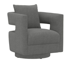 Emerald Jude Grey Swivel Chair