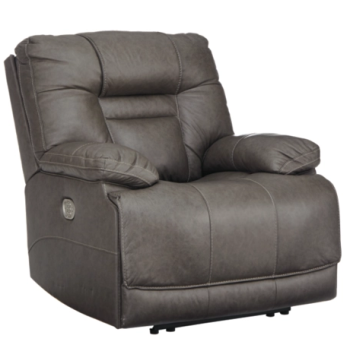 Ashley Wilson Charcoal Leather Triple Power Recliner