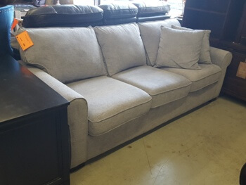 Manwah Variegated Grey Tweed Sofa