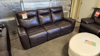 Violino Dark Brown Leather Power Reclining Sofa