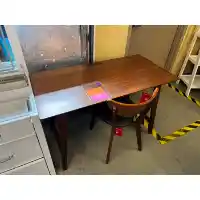 Coaster Walnut Finish Desk with Chair (blemished)