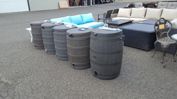 50 Gallon Oak-Look Rain Barrel