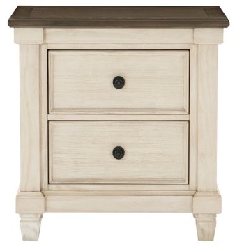 Homelegance Weaver Antique White Nightstand with Hardwood Top