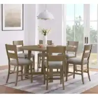Foremost Wellington Round Counter-Height Dining Set with 6 Barstools