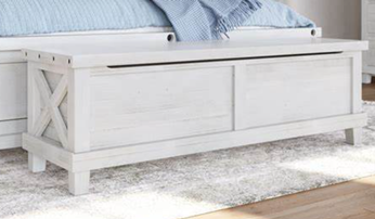 Modus Yosemite Rustic White Blanket Chest/Bench