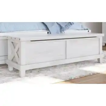 Modus Yosemite Rustic White Blanket Chest/Bench
