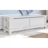 Modus Yosemite Rustic White Blanket Chest/Bench