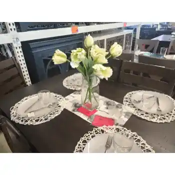 Tulips Foliage Arrangement in Clear Glass Vase