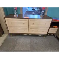 Stanley Ranger Dark Walnut & White 4-Drawer Dresser